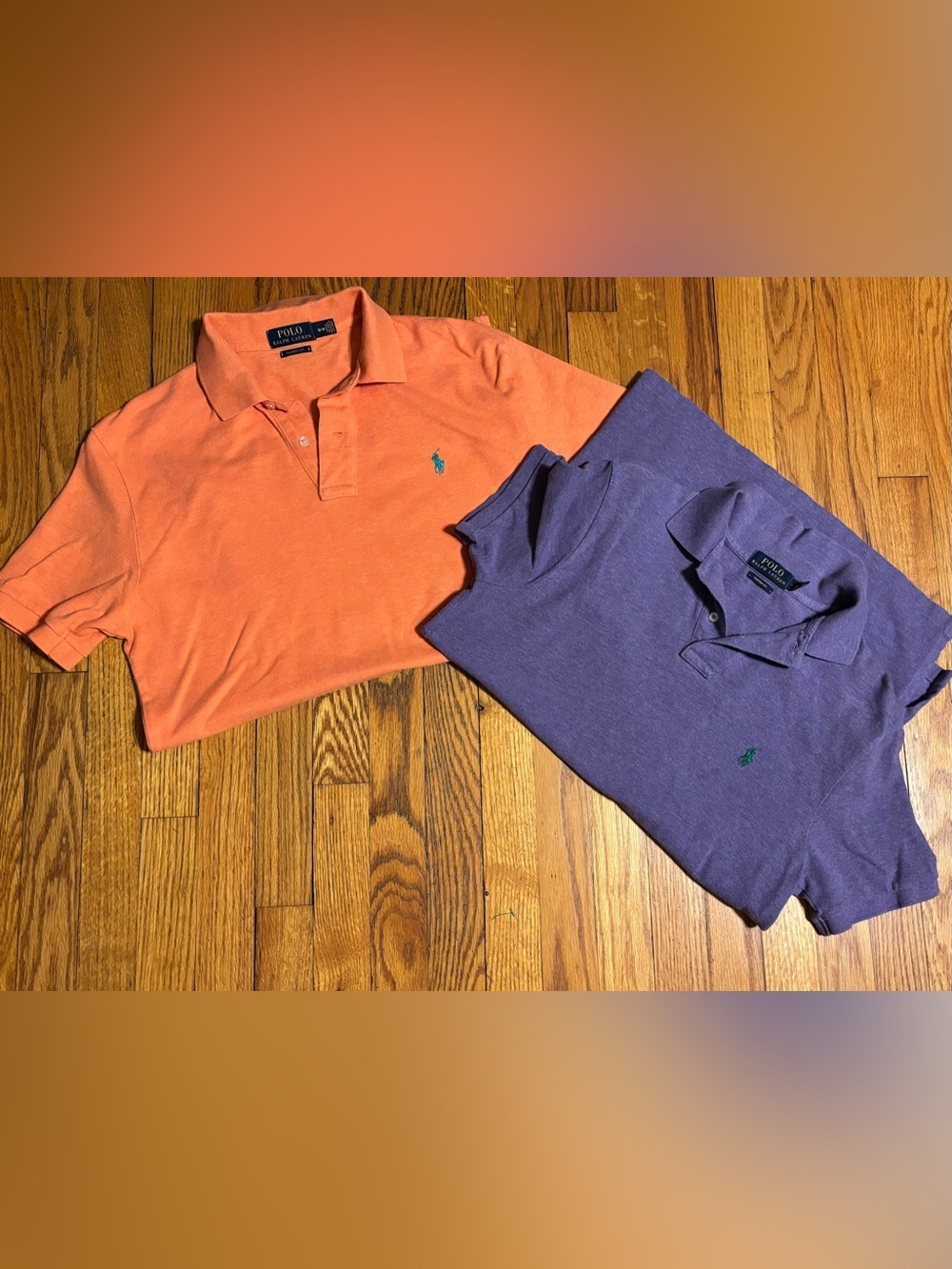 Polo by Ralph Lauren Orange and Purple Men’s Polo Shirts